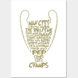 Man City Champs Posters and Art